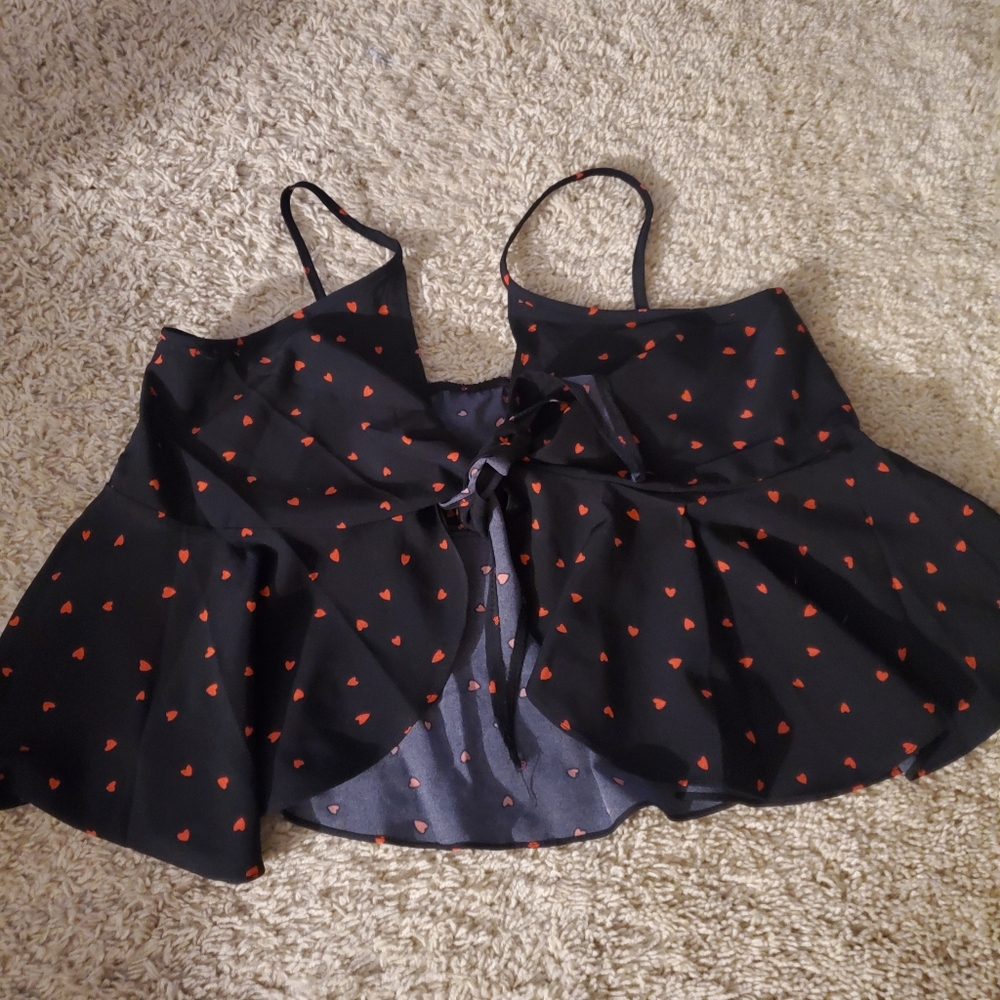 Tie front tank top